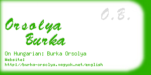 orsolya burka business card